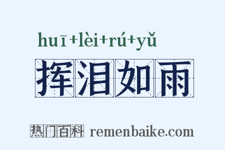 挥泪如雨是什么意思的图片